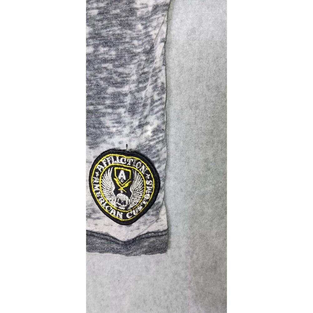 Affliction Motors Short Sleeve Burnout Shirt Womens Size Small Heather Gray Grey - Picture 2 of 13